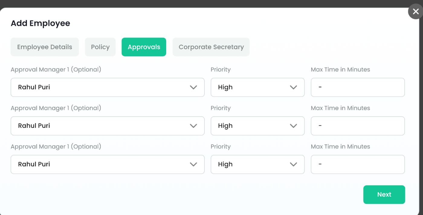 Approvals