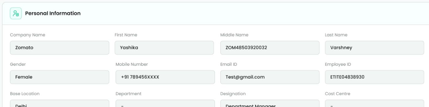 Personal information