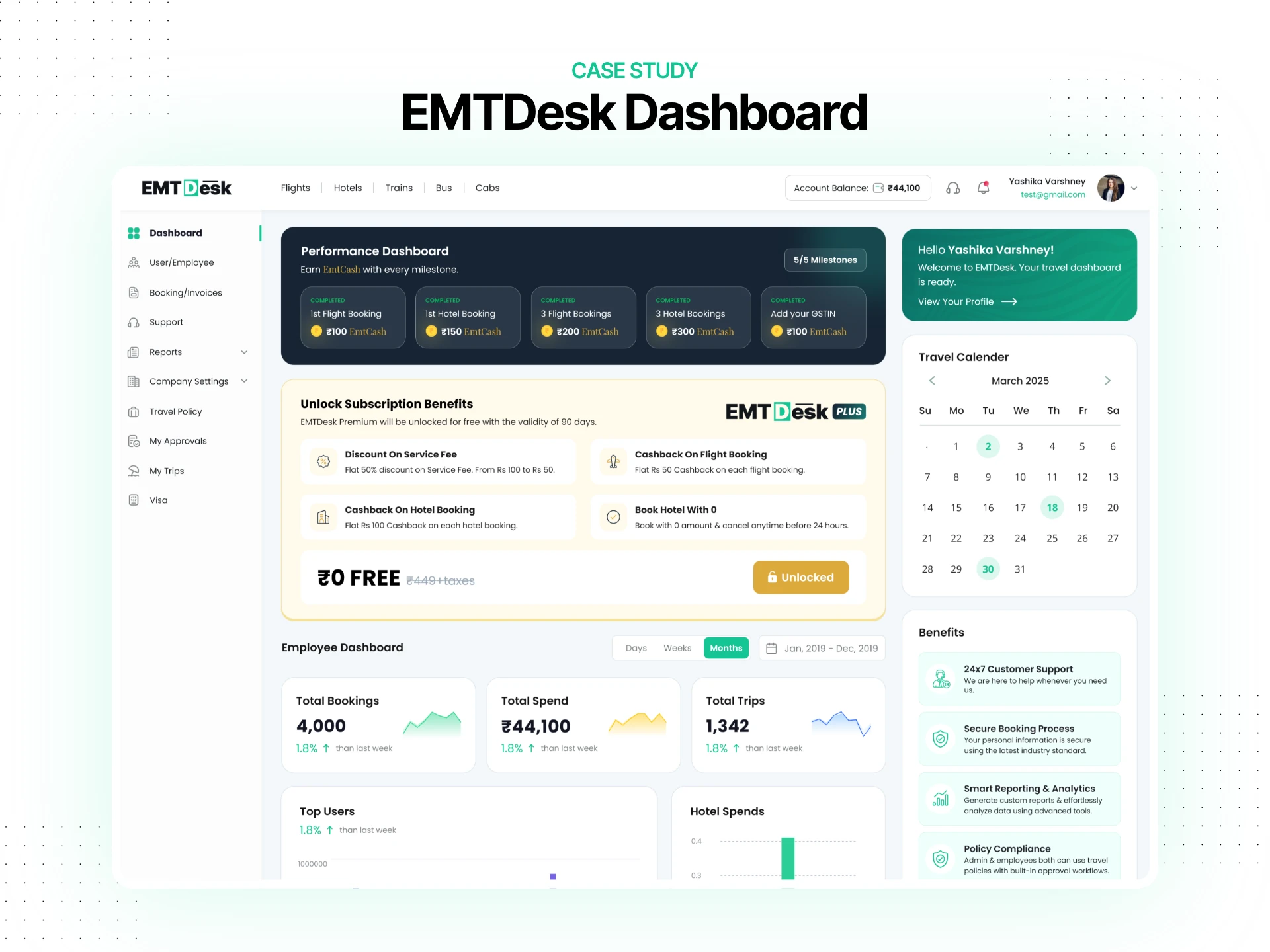EMTDesk — Corporate Travel Console