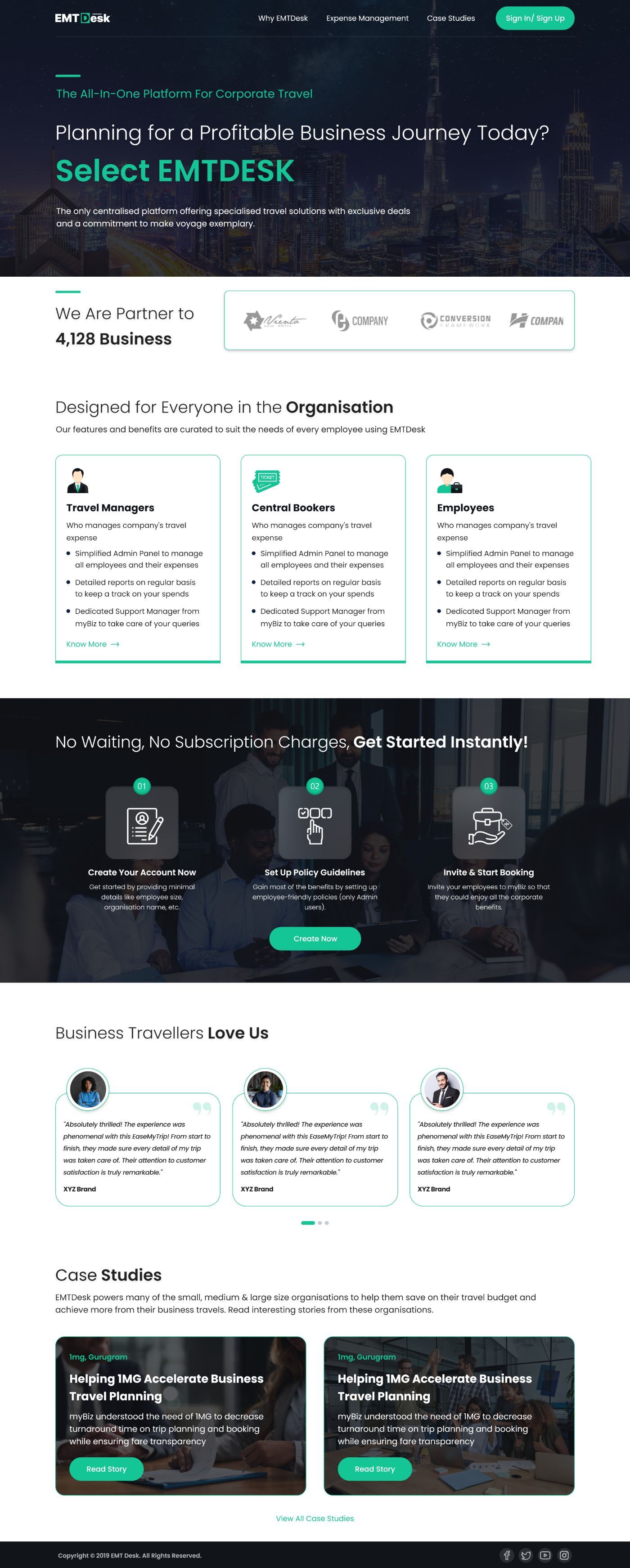 EMTDesk marketing site