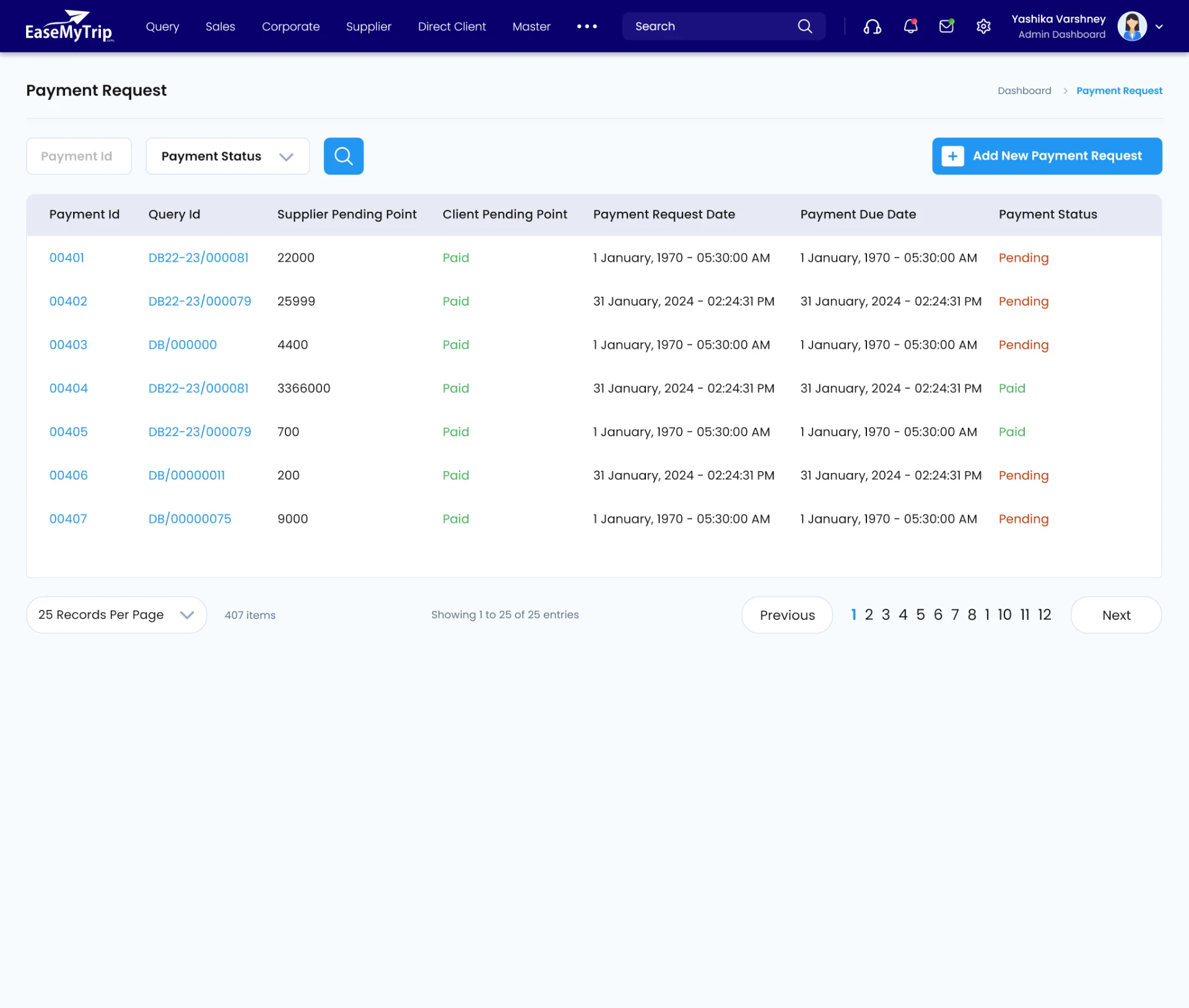 Payment requests
