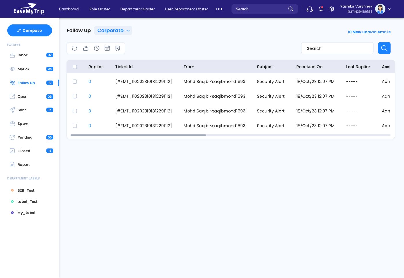 EasyMail Follow Up queue